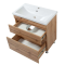 Тумба ПІК Мінімал з умивальником КОМО 80 см, T-308019- Mw + UM-8019 (Wood)