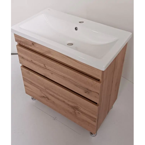Тумба ПІК Мінімал з умивальником КОМО 70 см, T 307019 Mw + UM-7019 (Wood)