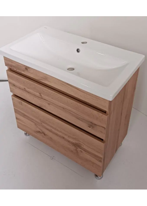 Тумба ПІК Мінімал з умивальником КОМО 70 см, T 307019 Mw + UM-7019 (Wood)