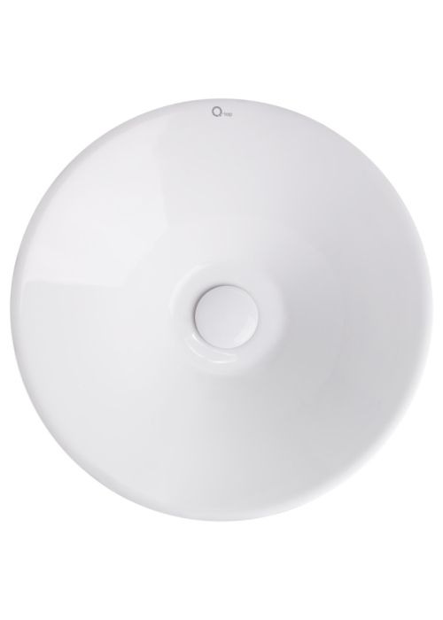 Раковина Qtap Amazon WHI 4037/F008 з донним клапаном