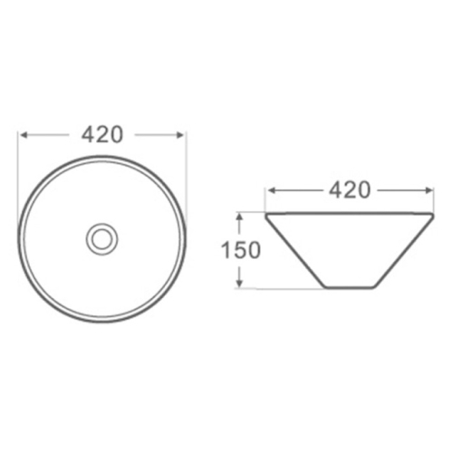 Раковина Qtap Amazon WHI 4037/F008 з донним клапаном