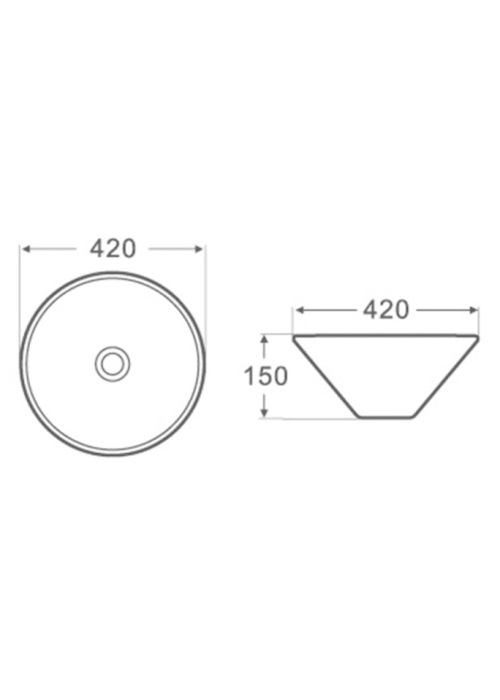 Раковина Qtap Amazon WHI 4037/F008 з донним клапаном