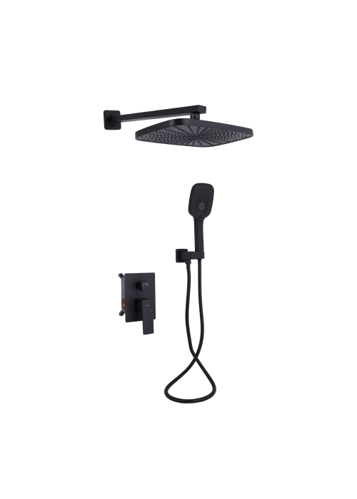 Душевой комплект Qtap Gemini, Matt Black QTGEM113BLM45697