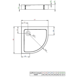 Душевая кабина Radaway Alienta Chrome A 800х800х1900 прозрачная + поддон Lupo + сифон R500 10228080-01-01KL500