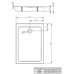 Душова кабіна Radaway Alienta Chrome D 800х900х1900 прозоре + піддон Lupo + сифон R500 10258090-01-01KL500