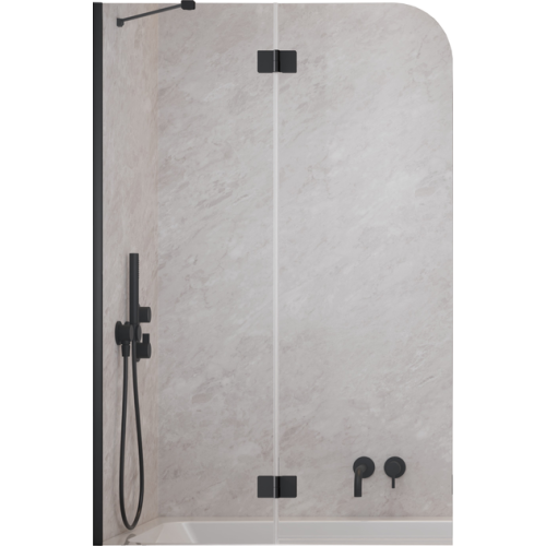 Шторка на ванну Radaway Garda Black PND II 1000Lx1500 прозоре 10720100-54-01L