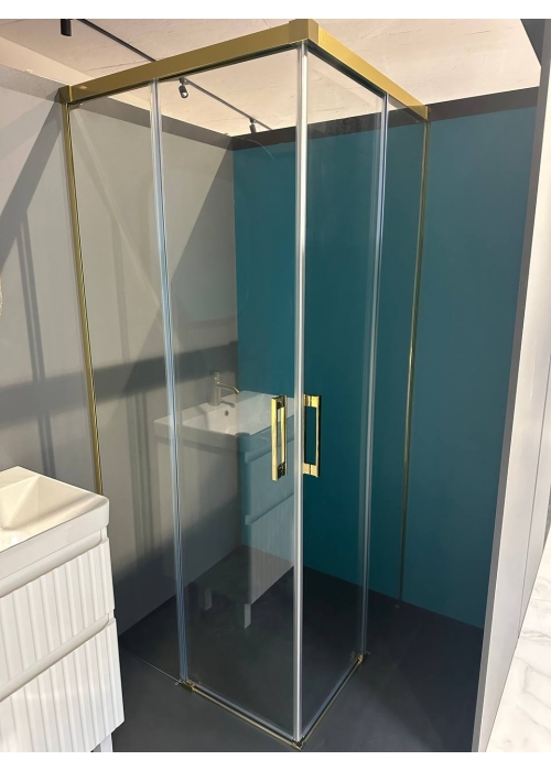 Душова кабіна RADAWAY Idea Gold KDD 900x900x2005 золото/прозоре скло 387060-09-01R+387060-09-01L