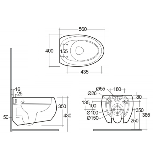 Унітаз підвісний RAK Ceramics Cloud CLOSC3901WH + CLOWC1446AWHA з кришкою Duroplast, SLIM, Soft Close, Quick Release, безобідковий, білий глянець