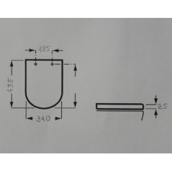 Сидіння для унітазу Rosa Classic з матеріалу Duroplast, антибактеріальне, Soft Close R-1215A-SC