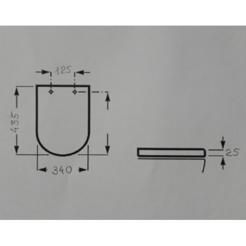 Сидіння для унітазу Rosa Classic з матеріалу Duroplast, антибактеріальне, Soft Close R-1215A-SC