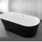 Акриловая Отдельностоящая ванна Rosa 170x75x58 Чёрный мат MS-03-B
