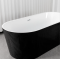 Акриловая Отдельностоящая ванна Rosa 170x75x58 Чёрный мат MS-03-B