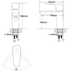 Набор смесителей для ванны RJ Butterfly RBZ074-1-3-0511 (RBZ074-1+RBZ074-3+RJ-0511)