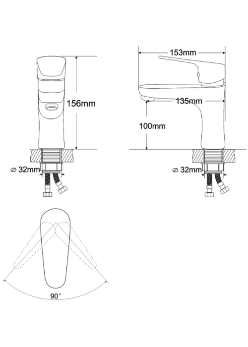 Набор смесителей для ванны RJ Butterfly RBZ074-1-3-0511 (RBZ074-1+RBZ074-3+RJ-0511)