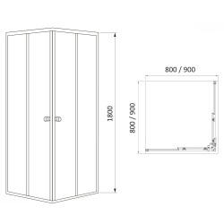 Душевая кабина Rozzy Jenori Velum 90x90, стекло матовое 4 мм 90RZ082