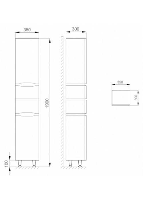 Пенал Sanwerk "ALESSA" 35 венге, правий MV0000133