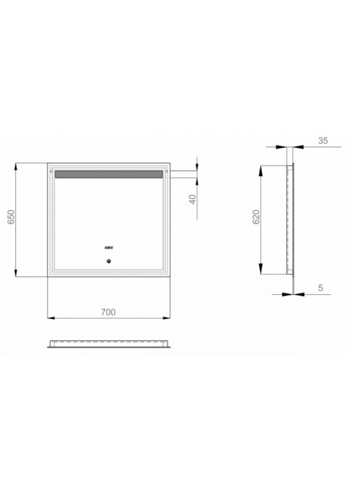 Дзеркало Sanwerk LAVA "DeLuxe" 70*65 ZL0000121