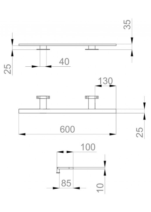 Світильник Sanwerk LED "SMART" black AL 60 см LV0000112