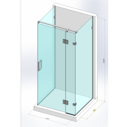 Душова кабіна Studio Glass TINAGO  (90x80) TINAGO-80-H