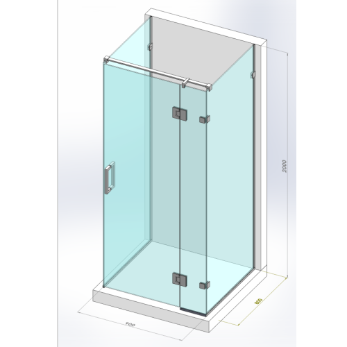 Душова кабіна Studio Glass TINAGO  (90x80) TINAGO-80-H