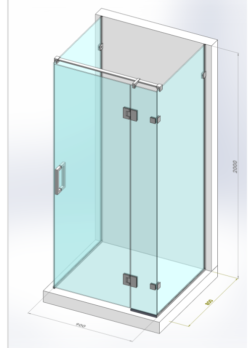 Душова кабіна Studio Glass TINAGO  (90x80) TINAGO-80-H