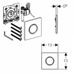 Клавиша смыва Geberit HyTouch Sigma 01 116.011.11.5