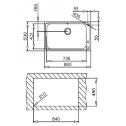 Кухонная мойка Teka BAHIA 1B  Plus 12127001