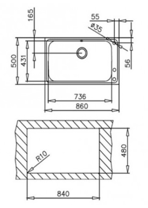 Кухонная мойка Teka BAHIA 1B  Plus 12127001