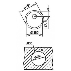 Кухонная мойка Teka BE Ø 39 10125006