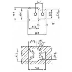 Кухонная мойка Teka BE 1 1/2 B 625 REV 10125160