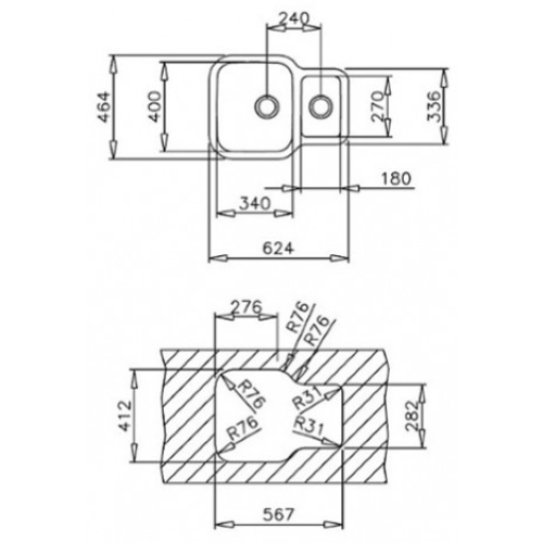 Кухонна мийка Teka BE 1 1/2 B 625 REV 10125160