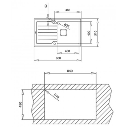 Кухонна мийка Teka DIAMOND 1B 1D 86 115100012