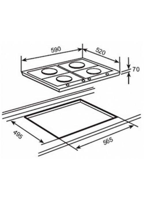 Варильна поверхня газова Teka EW 60 4G AI AL 40218060