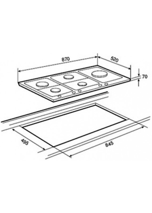 Варильна поверхня газова Teka EW 90 5G AI AL TR 40219061