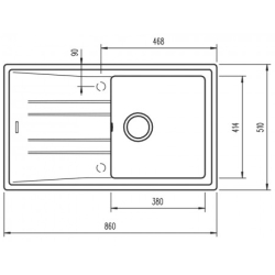 Кухонная мойка Teka STONE 50 B-TG 1B 1D 115330019