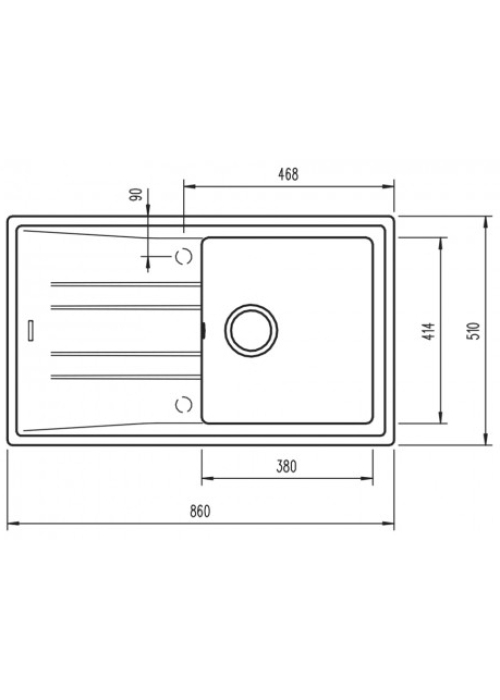 Кухонная мойка Teka STONE 50 B-TG 1B 1D 115330019