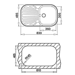 Кухонная мойка Teka STYLO 1B 1D 10107043