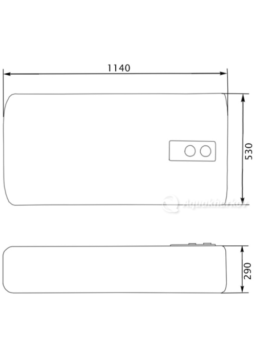 Водонагрівач горизонтальний Thermo Alliance 100 л DT100H20G(PD) (DT100H20GPD)