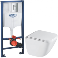 Інсталяційна система Grohe Rapid SL 38772001 з підвісним унітазом VENTA LIST Tornado 3.0 та кришкою 94362
