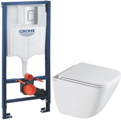 Інсталяційна система Grohe Rapid SL 38772001 з підвісним унітазом VENTA LIST Tornado 3.0 та кришкою 94362