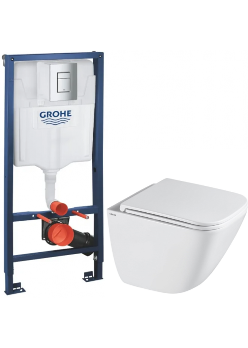 Інсталяційна система Grohe Rapid SL 38772001 з підвісним унітазом VENTA LIST Tornado 3.0 та кришкою 94362