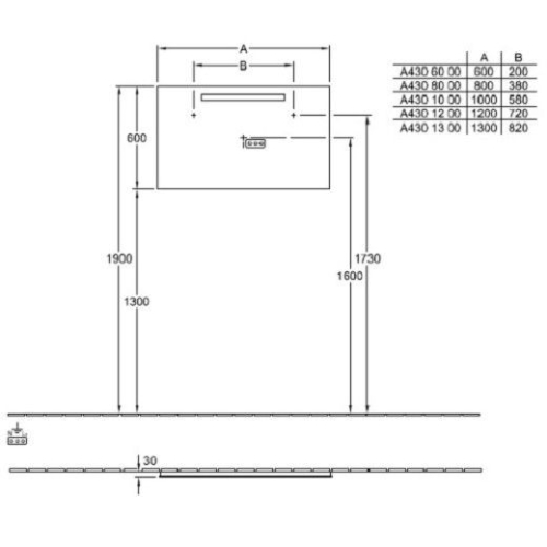 Дзеркало у ванній кімнаті Villeroy&Boch More to See A4301000