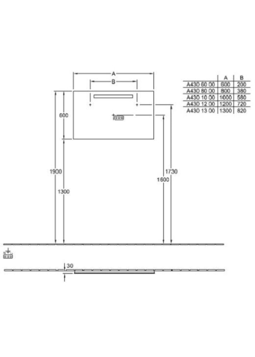 Дзеркало у ванній кімнаті Villeroy&Boch More to See A4301000