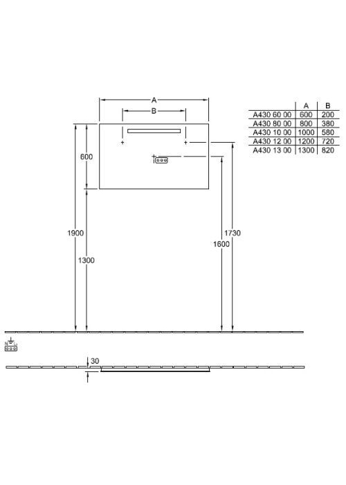 Дзеркало у ванній кімнаті Villeroy&Boch More to See A4306000