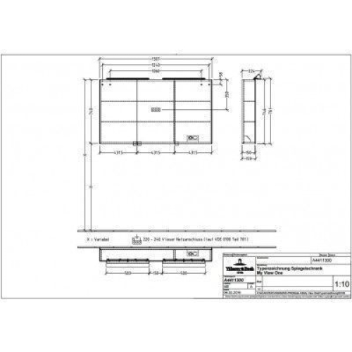 Дзеркальна шафа VILLEROY & BOCH MY VIEW ONE 130 СМ A4411300