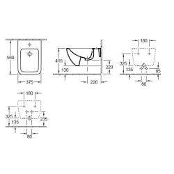 Биде подвесное  Villeroy & Boch VERITY LINE 44150001