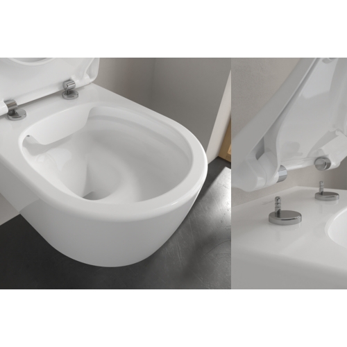 Унітаз підвісний Villeroy & Boch AVENTO Rimless 53 см + сидіння 9M87S101 (5656RSR1) Ceramic Plus