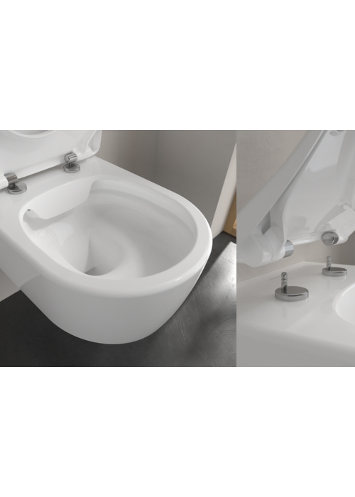 Унітаз підвісний Villeroy & Boch AVENTO Rimless 53 см + сидіння 9M87S101 (5656RSR1) Ceramic Plus