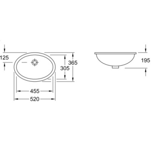 Умивальник VILLEROY & BOCH EVANA 45х30 см 61474601