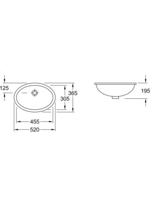 Умивальник VILLEROY & BOCH EVANA 45х30 см 61474601